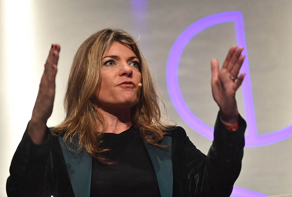 7 November 2019; Marianne Brandon, Clinical Psychologist, Wellminds Wellbodies LLC, on HealthConf stage during the final day of Web Summit 2019 at the Altice Arena in Lisbon, Portugal. Photo by Piaras Ó Mídheach/Web Summit via Sportsfile 